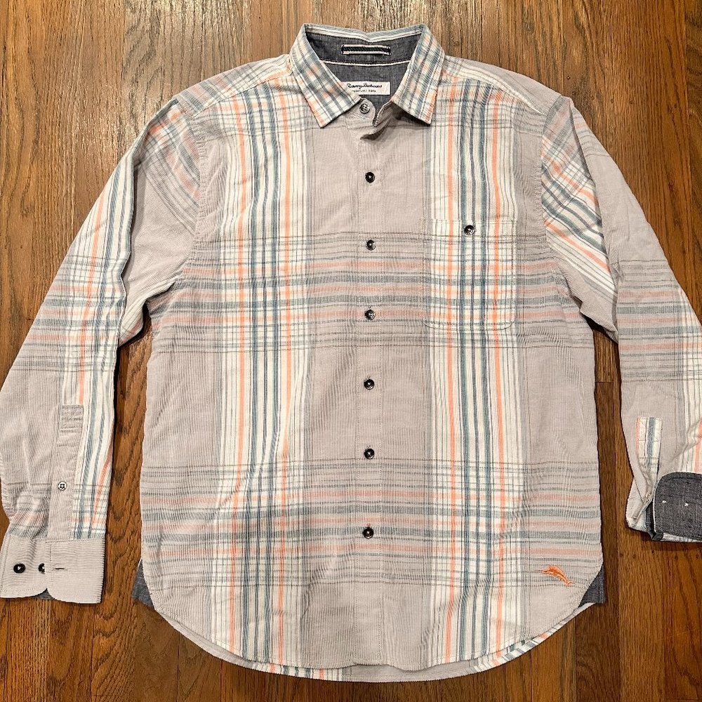 TOMMY BAHAMA Coastline Cord Plaid Shirt (M)